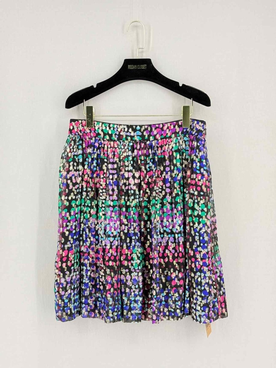 Pre - loved KATE SPADE Black Multicolor Size US 10 Mini Skirt at Reems Closet