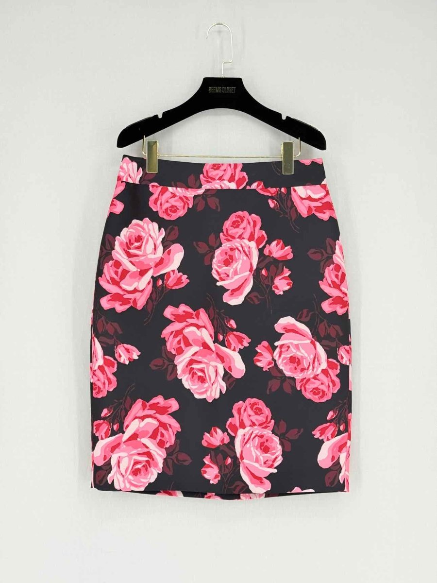 Pre - loved KATE SPADE Black & Red Rose Print Size US 10 Mini Skirt at Reems Closet