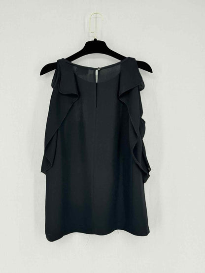 Pre - loved KATE SPADE Black Ruffled Size US 10 Blouse at Reems Closet