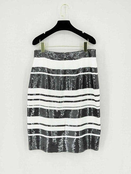 Pre - loved KATE SPADE Black & White Size US 10 Mini Skirt at Reems Closet