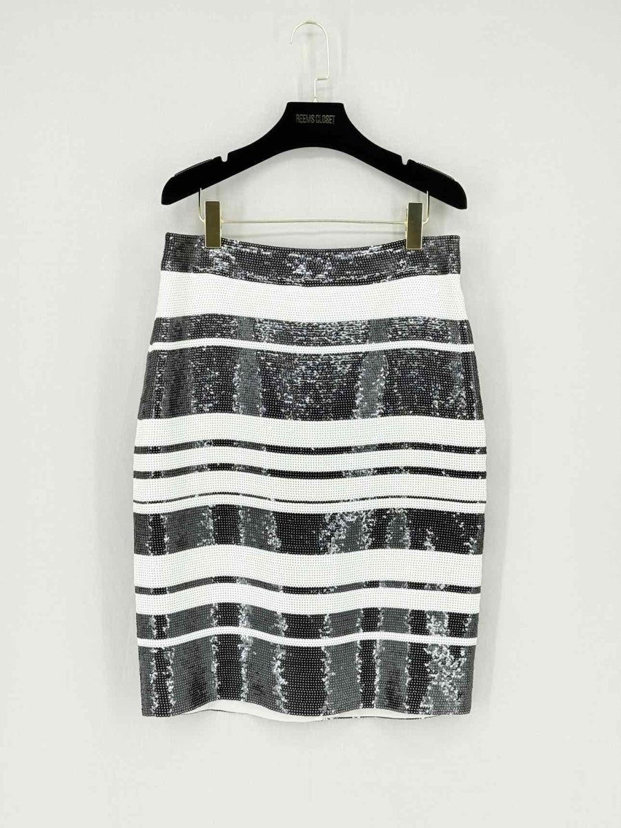 Pre - loved KATE SPADE Black & White Size US 10 Mini Skirt at Reems Closet