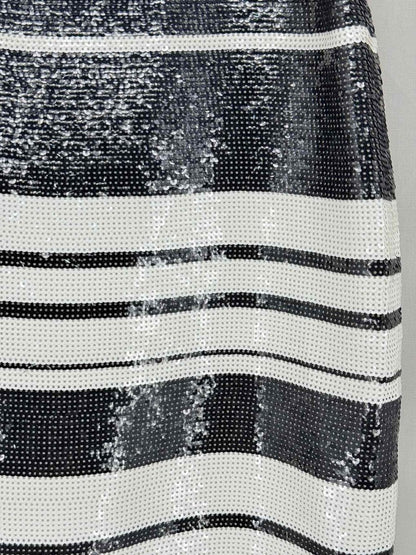 Pre - loved KATE SPADE Black & White Size US 10 Mini Skirt at Reems Closet