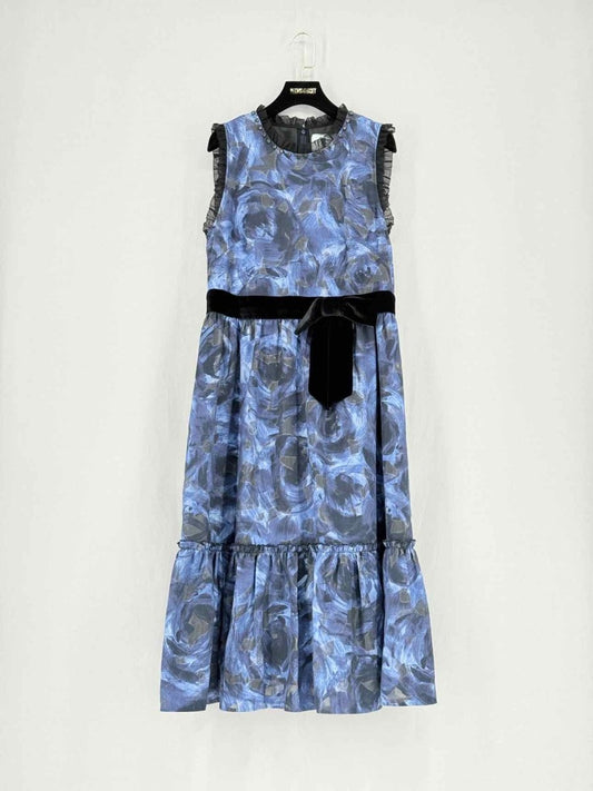Pre - loved KATE SPADE Blue Multicolor Size US 10 Midi Dress at Reems Closet