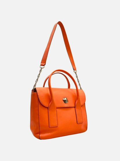 Pre - loved KATE SPADE Bond Street Florence Orange Satchel at Reems Closet