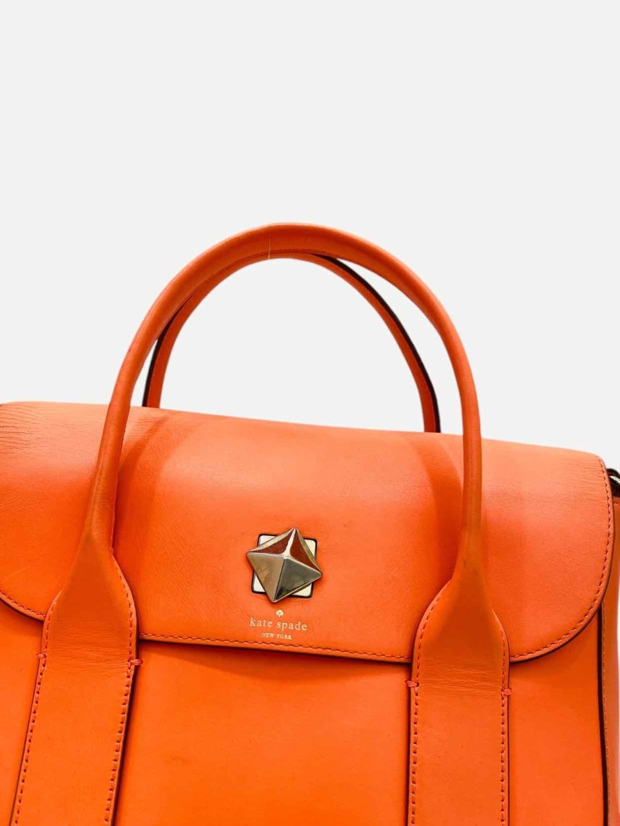 Pre - loved KATE SPADE Bond Street Florence Orange Satchel at Reems Closet