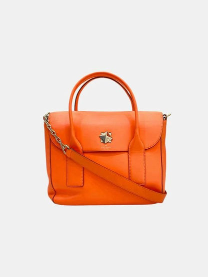 Pre - loved KATE SPADE Bond Street Florence Orange Satchel at Reems Closet