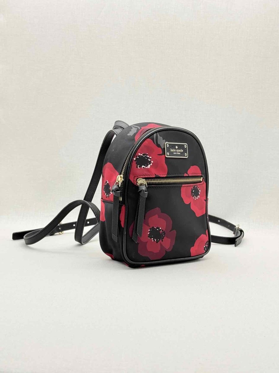 Pre - loved KATE SPADE Bradley Wilson Road Black Poppy Backpack at Reems Closet