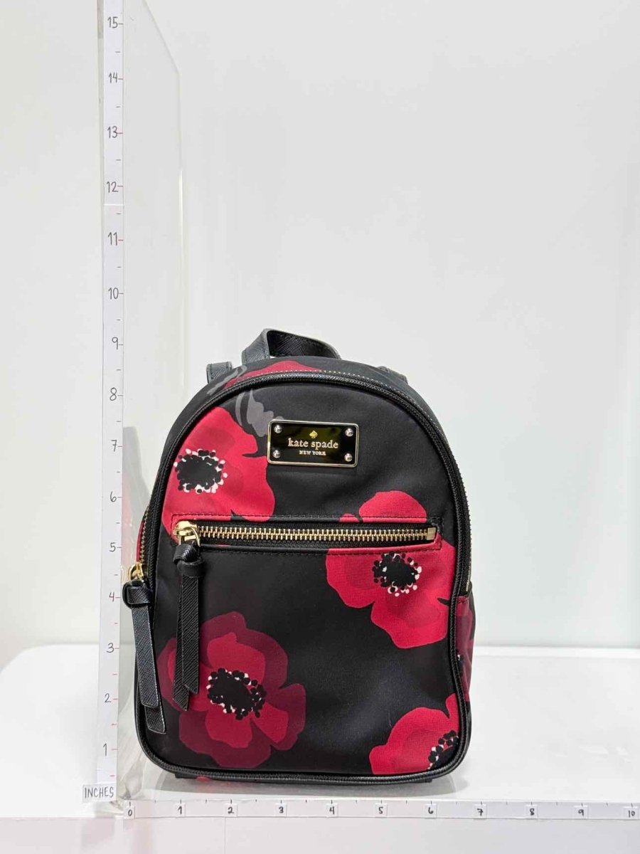 Pre - loved KATE SPADE Bradley Wilson Road Black Poppy Backpack at Reems Closet