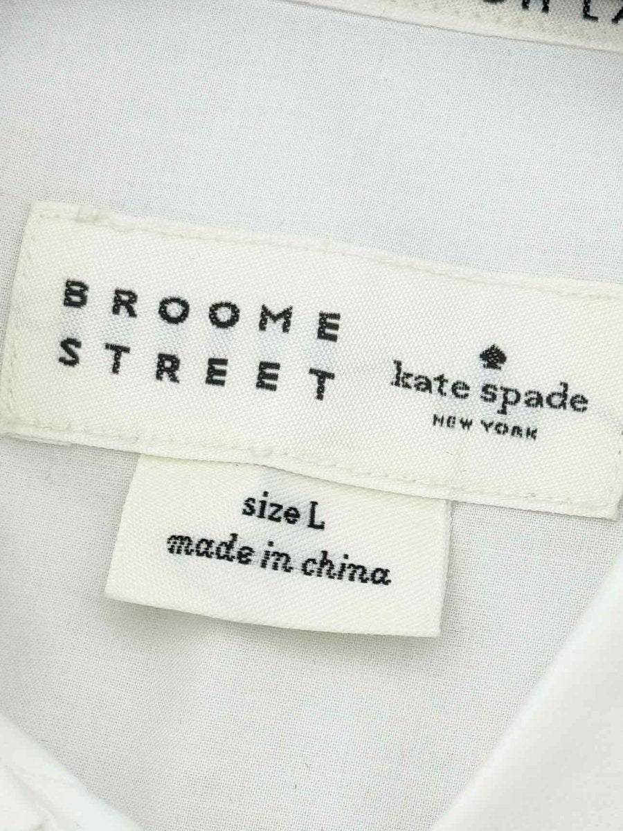 Pre - loved KATE SPADE Button Down White Size Large Shirt at Reems Closet