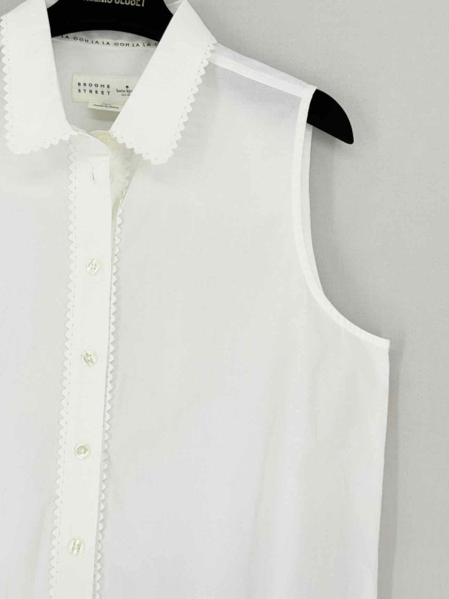 Pre - loved KATE SPADE Button Down White Size Large Shirt at Reems Closet