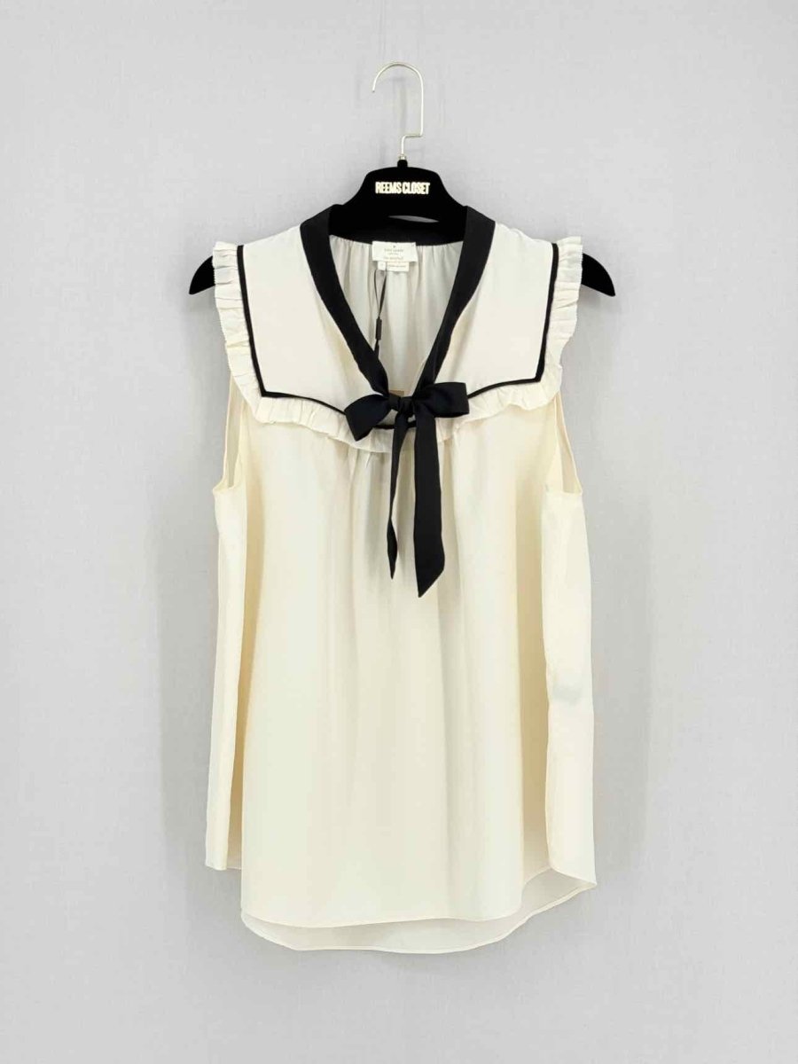 Pre - loved KATE SPADE Cream w/ Black Size Large Top at Reems Closet