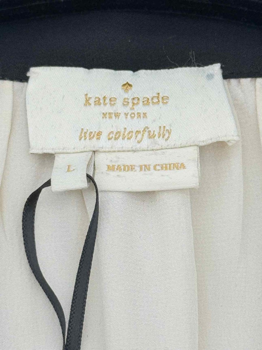 Pre - loved KATE SPADE Cream w/ Black Size Large Top at Reems Closet