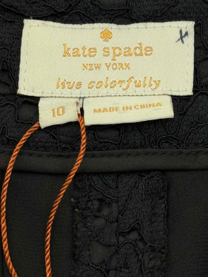 Pre - loved KATE SPADE Cropped Black Lace Size US 10 Pants at Reems Closet