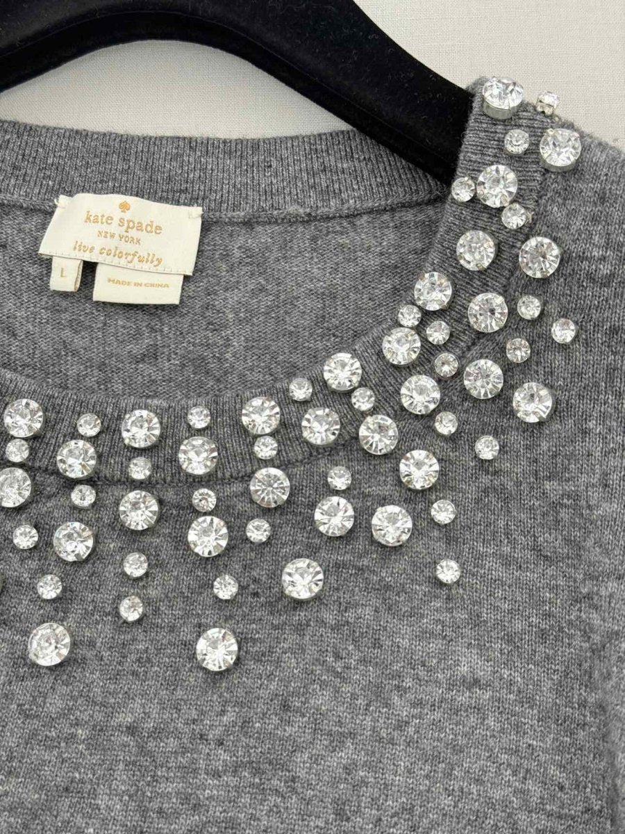 Pre - loved KATE SPADE Do Wonders Grey Size Large Jumper at Reems Closet