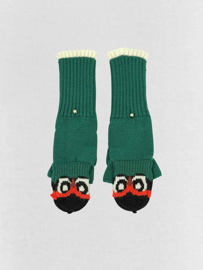 Pre - loved KATE SPADE Green Owl Gloves at Reems Closet