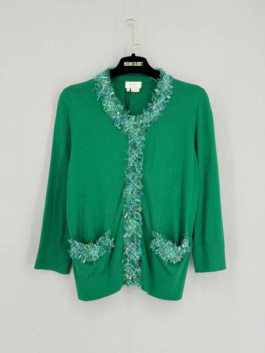 Pre - loved KATE SPADE Green Size Large Cardigan at Reems Closet
