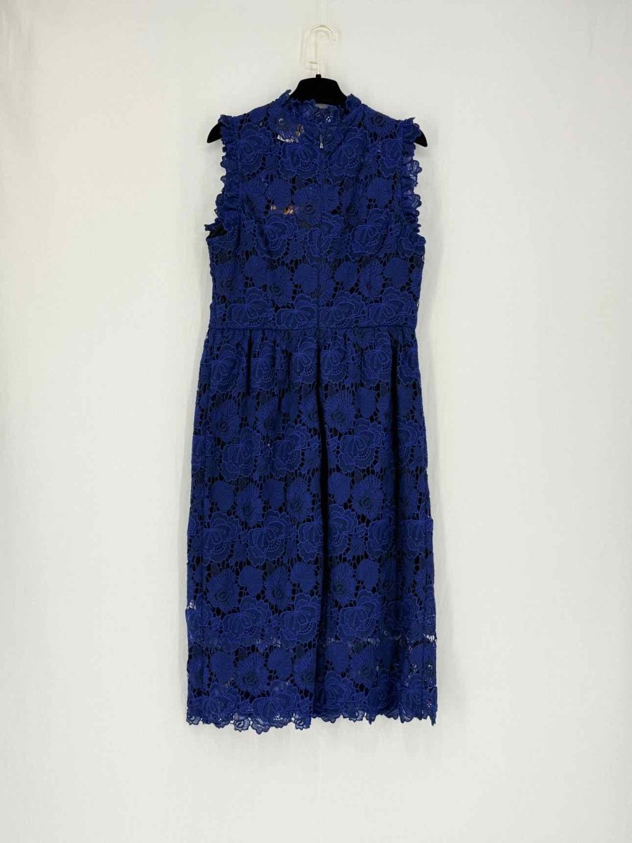 KATE SPADE Lace Overlay Blue Size US 10 Midi Dress - Reems Closet KATE SPADE Lace Overlay Blue Size US 10 Midi Dress - Reems Closet