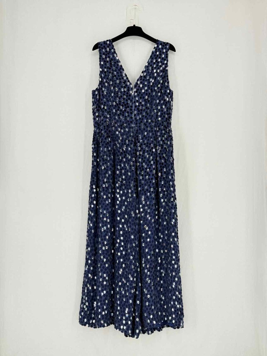 Pre - loved KATE SPADE Navy Blue Polka Dot Size US 10 Jumpsuit at Reems Closet