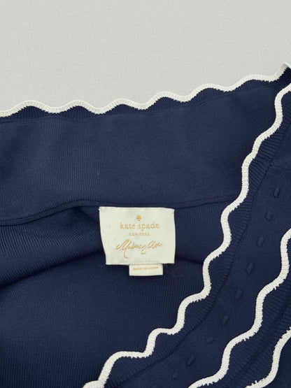 Pre - loved KATE SPADE Navy Blue & White Size Large Short Dress at Reems Closet