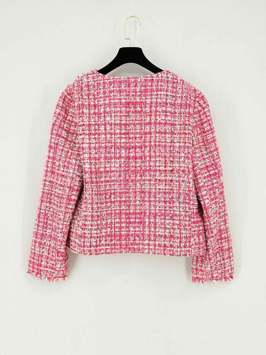 Pre - loved KATE SPADE Pink Tweed Size US 10 Jacket at Reems Closet