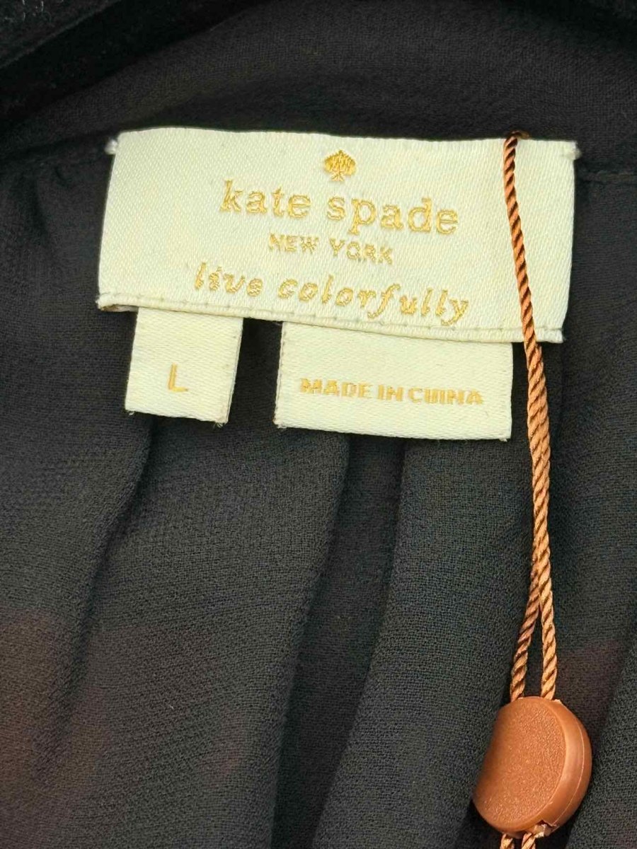 Pre - loved KATE SPADE Red & Black Floral Print Size Large Blouse at Reems Closet