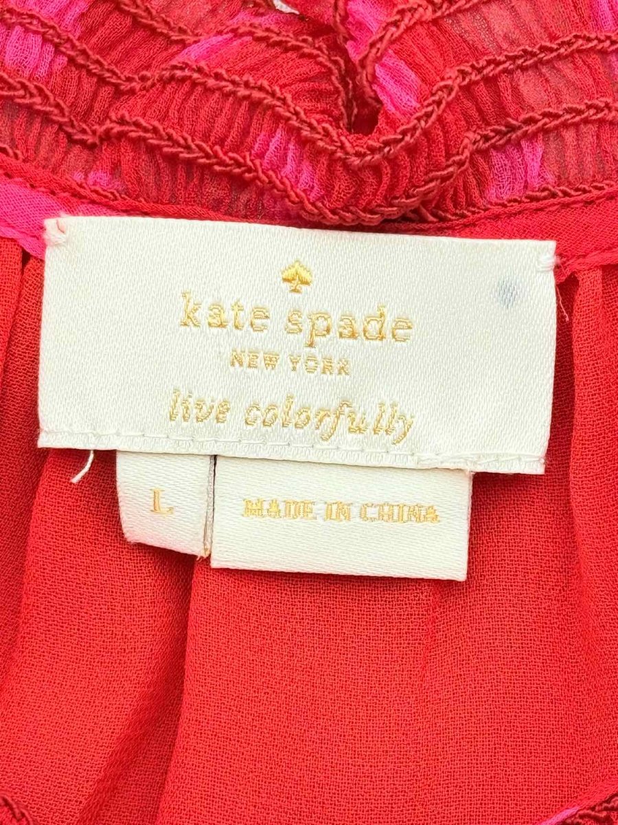 Pre - loved KATE SPADE Red Heart Print Size Large Blouse at Reems Closet