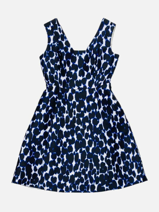 Pre - loved KATE SPADE Sleeveless Blue & White Printed Mini Dress at Reems Closet