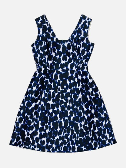 Pre - loved KATE SPADE Sleeveless Blue & White Printed Short Dress at Reems Closet