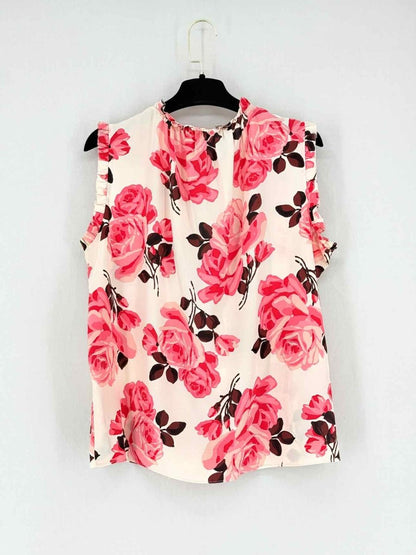 Pre - loved KATE SPADE Sleeveless Pink Multicolor Size Large Top at Reems Closet