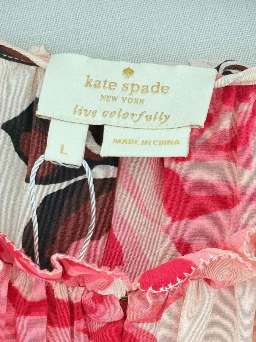 Pre - loved KATE SPADE Sleeveless Pink Multicolor Size Large Top at Reems Closet