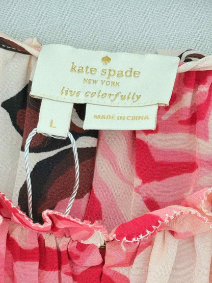 Pre - loved KATE SPADE Sleeveless Pink Multicolor Size Large Top at Reems Closet