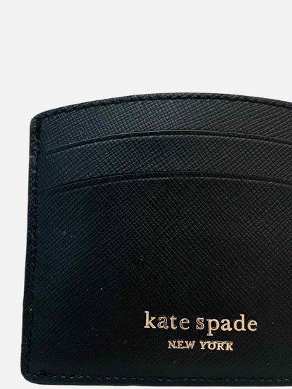 Pre - loved KATE SPADE Spencer Black Card Holder at Reems Closet