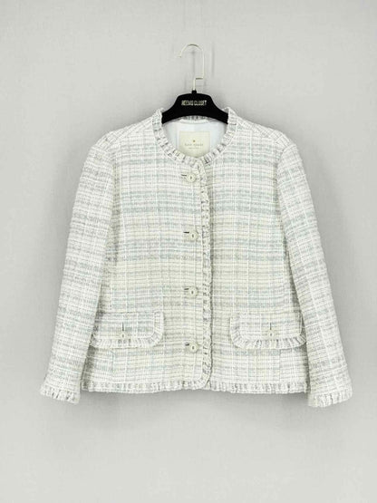 Pre - loved KATE SPADE Star Bright Cream & Grey Size US 10 Jacket at Reems Closet