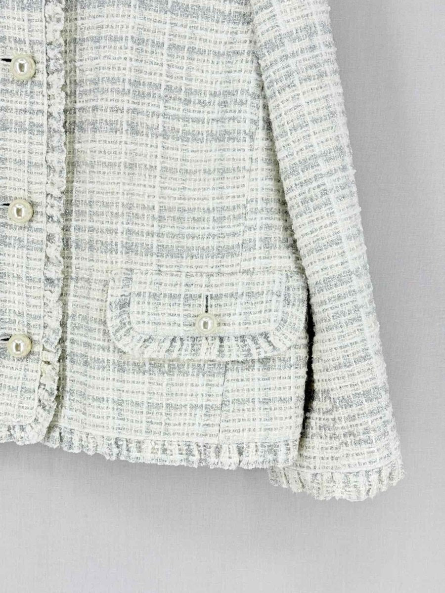 Pre - loved KATE SPADE Star Bright Cream & Grey Size US 10 Jacket at Reems Closet