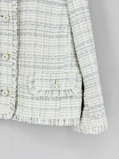 Pre - loved KATE SPADE Star Bright Cream & Grey Size US 10 Jacket at Reems Closet