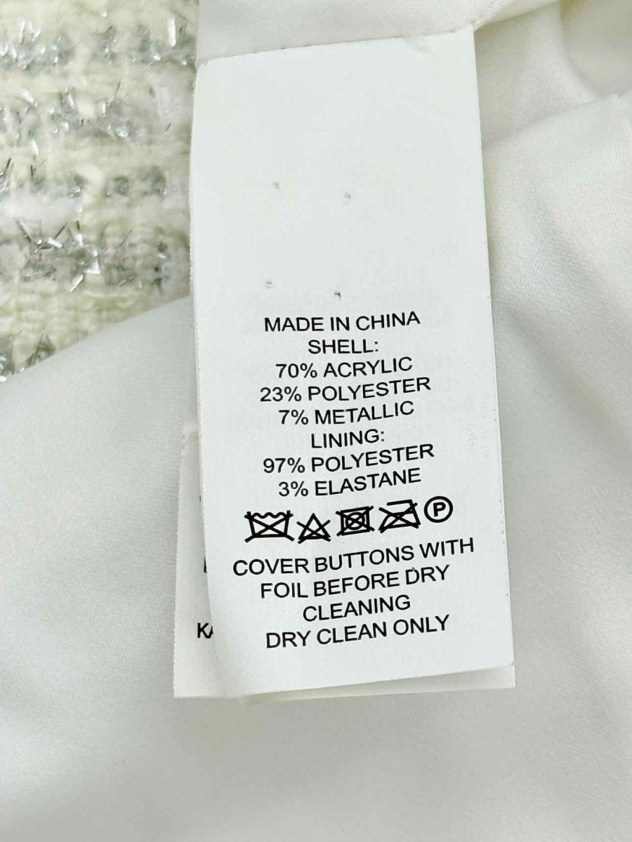 Pre - loved KATE SPADE Star Bright Cream & Grey Size US 10 Jacket at Reems Closet