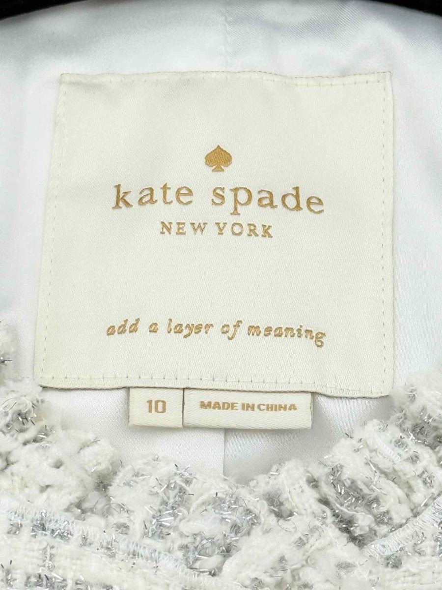 Pre - loved KATE SPADE Star Bright Cream & Grey Size US 10 Jacket at Reems Closet