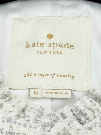 Pre - loved KATE SPADE Star Bright Cream & Grey Size US 10 Jacket at Reems Closet