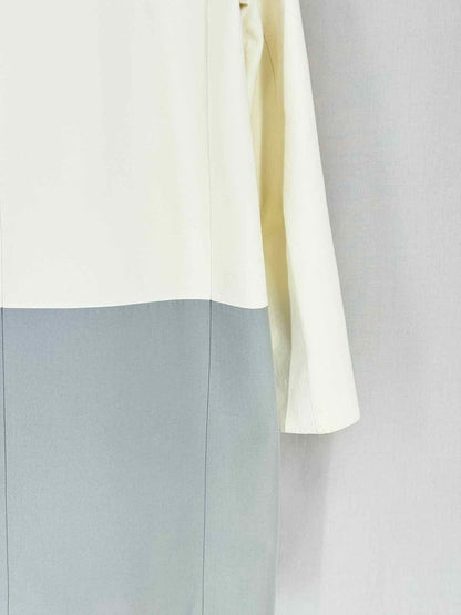 Pre - loved KATE SPADE White & Grey Colorblock Size US 10 Coat at Reems Closet