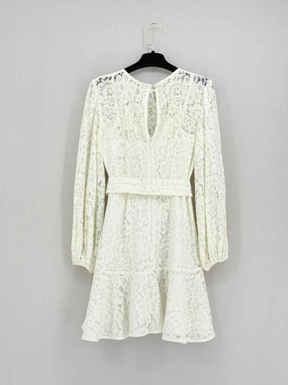 Pre - loved KEEPSAKE Cream Lace Size XSmall Short Dress at Reems Closet