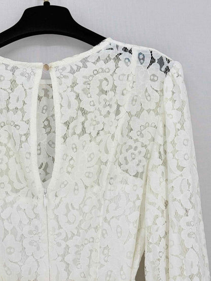 Pre - loved KEEPSAKE Cream Lace Size XSmall Short Dress at Reems Closet