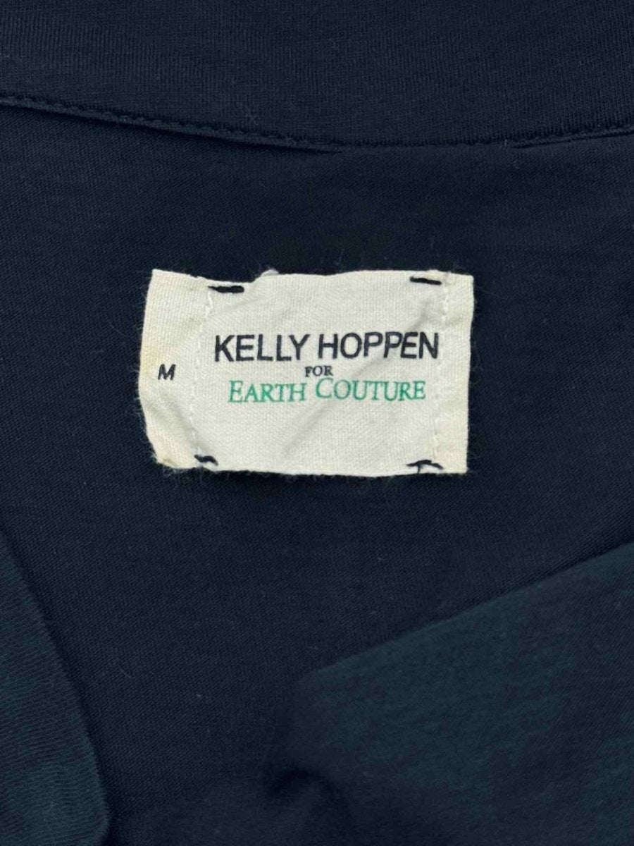 Pre-loved KELLY HOPPEN Navy Blue Size Medium Long Skirt at Reems Closet