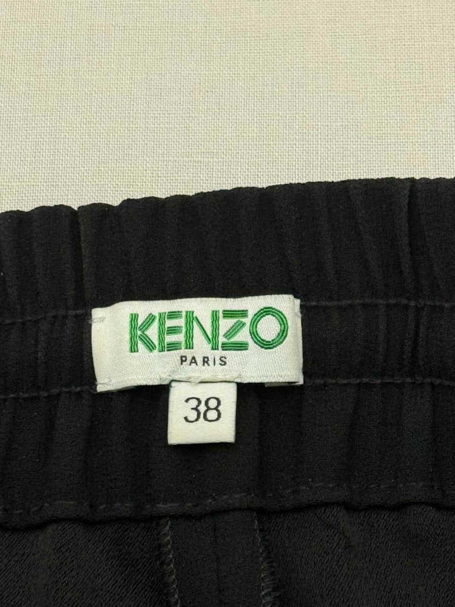 Pre - loved KENZO Black Side Stripe Size US 6 Tracksuit Bottom at Reems Closet