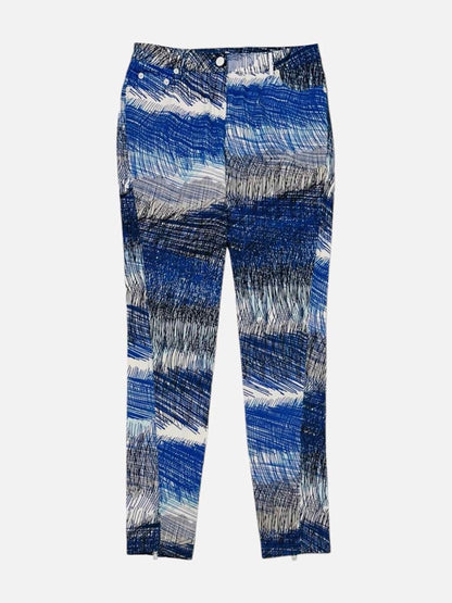 Pre - loved KENZO Blue Multicolor Printed Jeans at Reems Closet