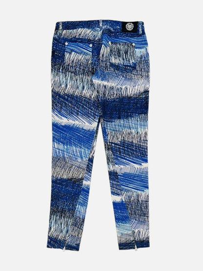 Pre - loved KENZO Blue Multicolor Printed Jeans at Reems Closet