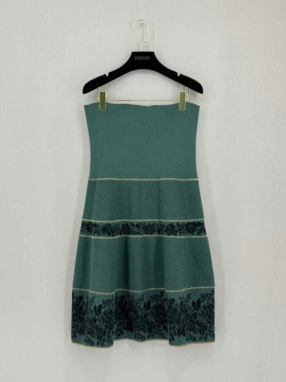 Pre-loved KENZO Green & Black Size XLarge Knee Length Skirt at Reems Closet