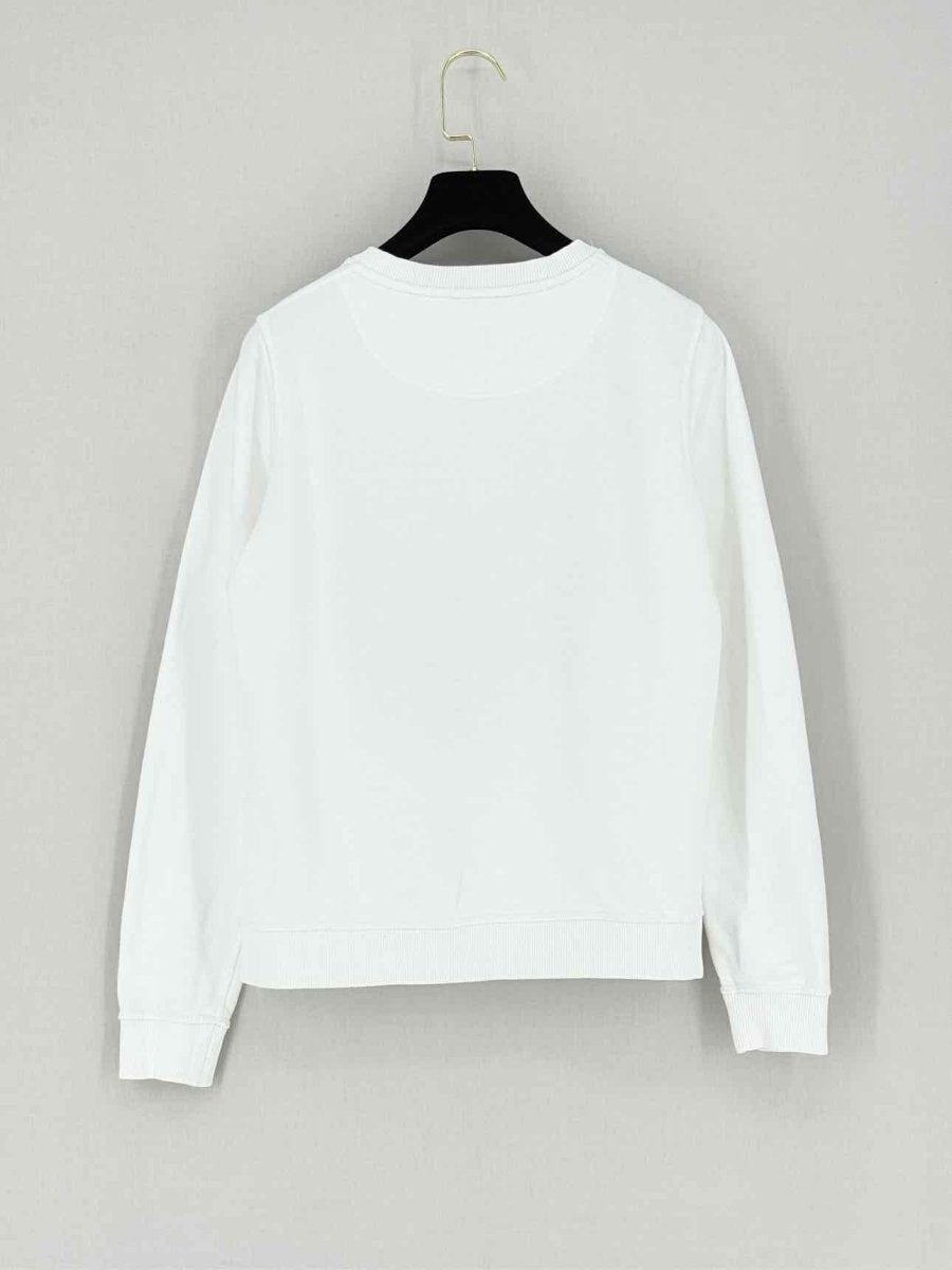 Pre - loved KENZO White Logo Embroidered Size Small Sweatshirt at Reems Closet
