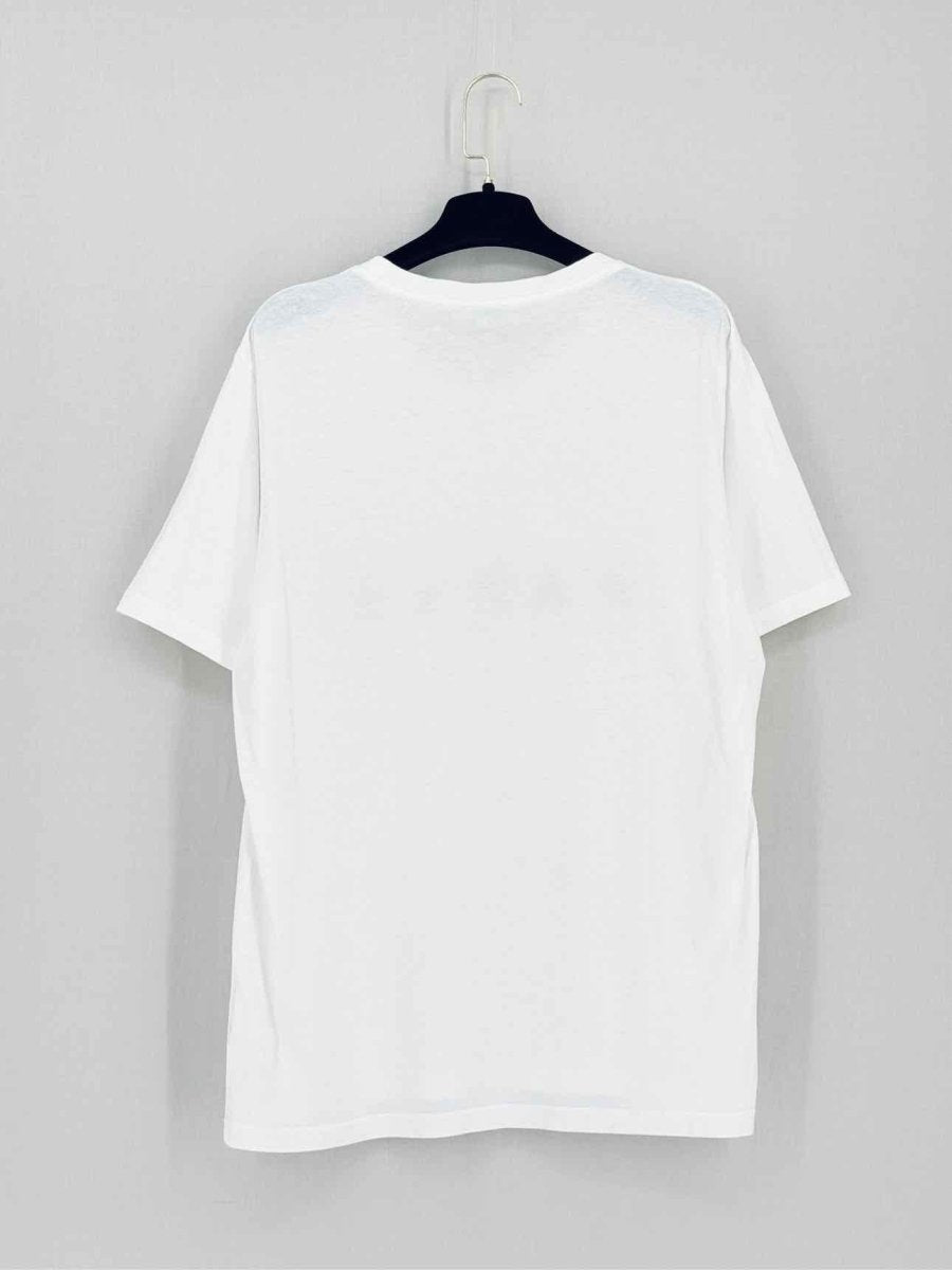 Pre-loved KENZO White Logo Print Size Large T-shirt at Reems Closet