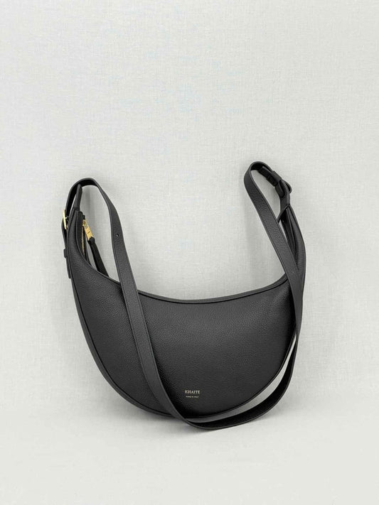 Pre - loved KHAITE Augustina Black Shoulder Bag at Reems Closet