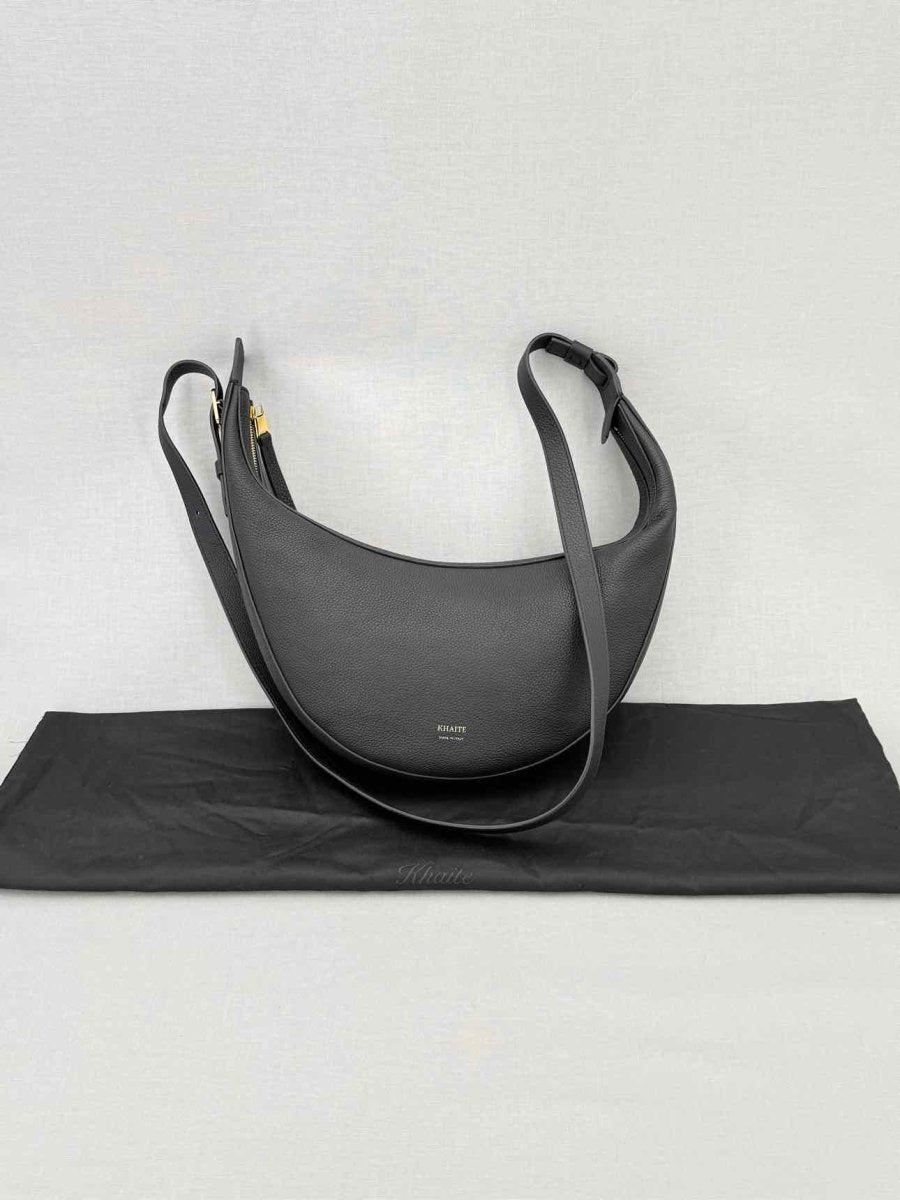 Pre - loved KHAITE Augustina Black Shoulder Bag at Reems Closet